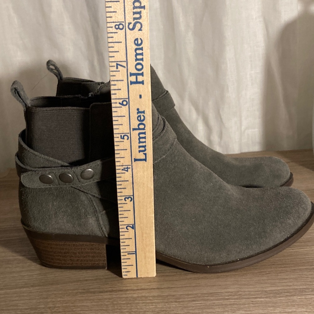 Kensie Gemella Charcoal Suede leather Ankle Booties 9 - Picture 15 of 15